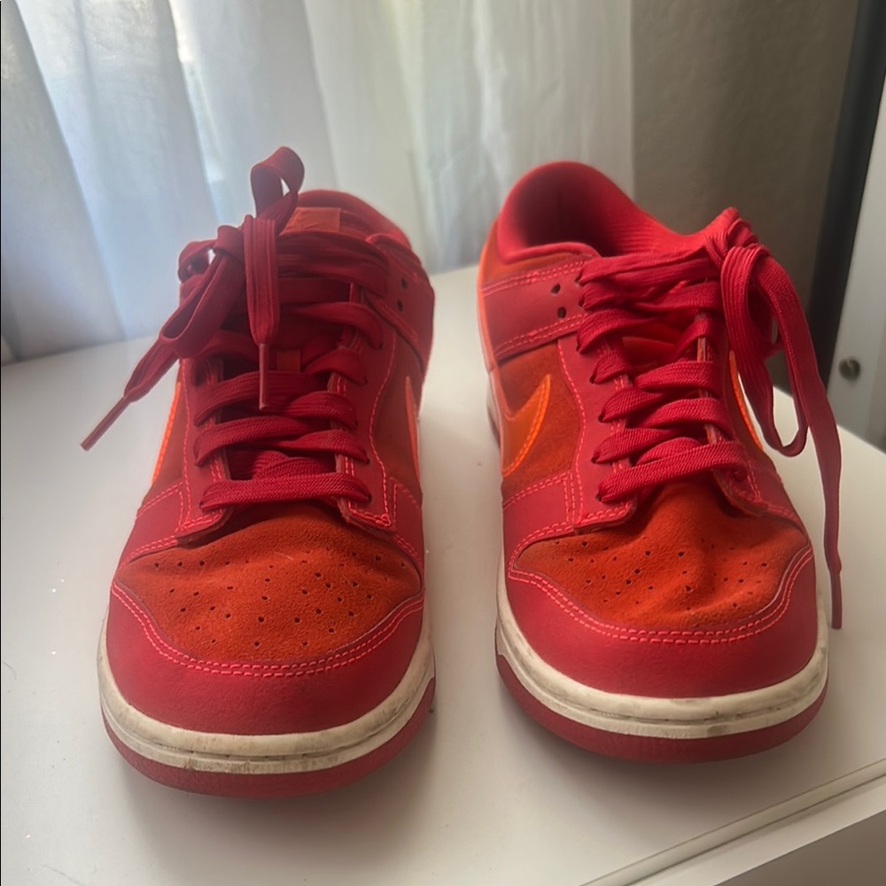 Nike Red and Orange Athletic Shoes